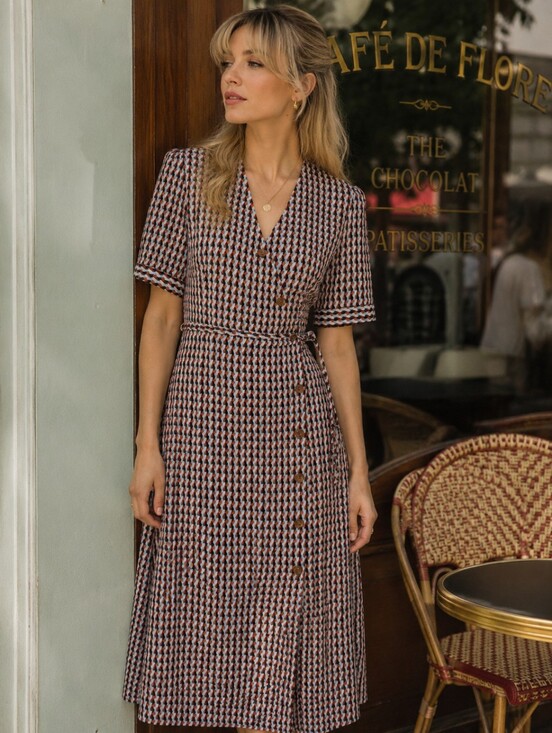 Dress Forum Dresses & Skirts - Dress Forum Los Angeles Houndstooth Wrap Dress